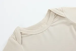 Natural Ecru Long-Sleeve Romper